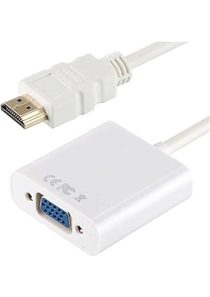 HDMI To VGA Çevirici Dönüştürücü Adaptör Monitör Laptop Projeksiyon Çevirme Uydu Kablosu 4547 fiyatları