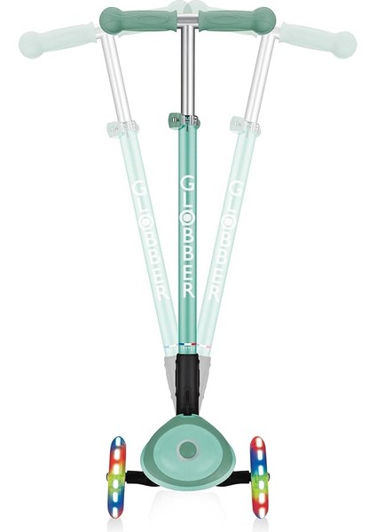 3 Wheels Primo Katlanabilir Plus Lights Scooter Jr 439-206 Scooter Gençler, Üniseks, Yeşil, Tek Beden modelleri