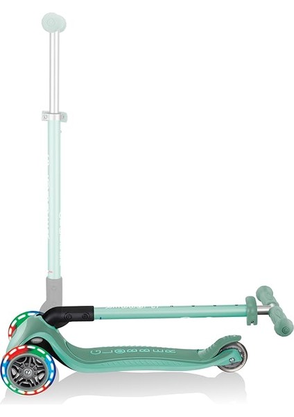 3 Wheels Primo Katlanabilir Plus Lights Scooter Jr 439-206 Scooter Gençler, Üniseks, Yeşil, Tek Beden fırsatları