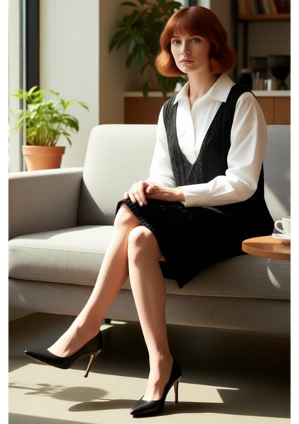 Kadın Antrasit Jile Elbise V Yaka Saç Örgü Triko Kolsuz Mini Boy Sonbahar Şıklığı Seçimi Kaliteli fırsatları