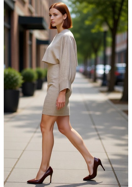 Kadın Casual Triko Bisiklet Yaka Bodycon Mini Elbise ve Bolero Takımı Ince Kumaş Konforu Kaliteli modelleri