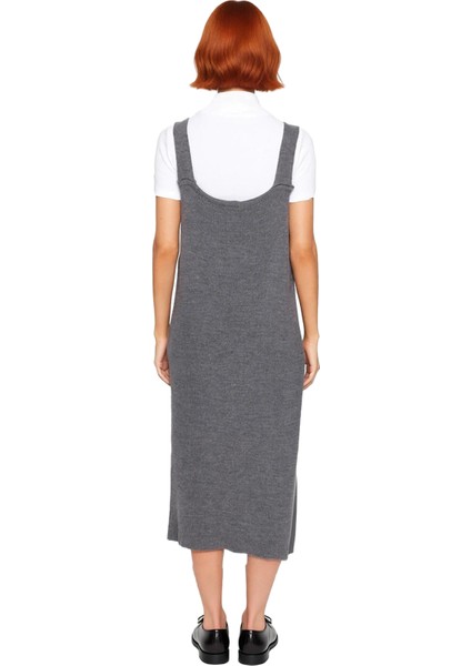 Kadınlara Özel Kolsuz Akrilik Triko Midi Jile Elbise V Yaka Düz Desen Casual Tarzınızı Tamamlar fiyatları