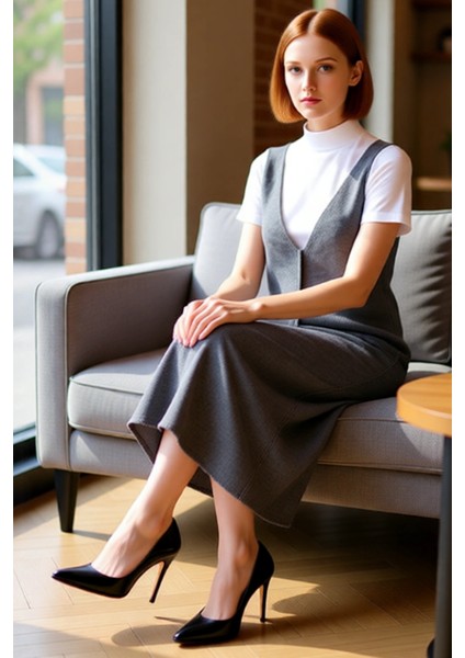 Kadınlara Özel Kolsuz Akrilik Triko Midi Jile Elbise V Yaka Düz Desen Casual Tarzınızı Tamamlar fırsatları