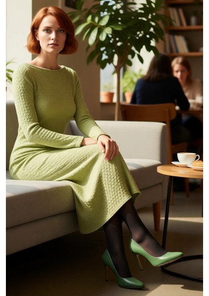 Kadın Örme Maxi Elbise Bodycon Kalıp Uzun Kollu Kayık Yaka Sırt Dekolteli Günlük Şık Giyim fırsatları