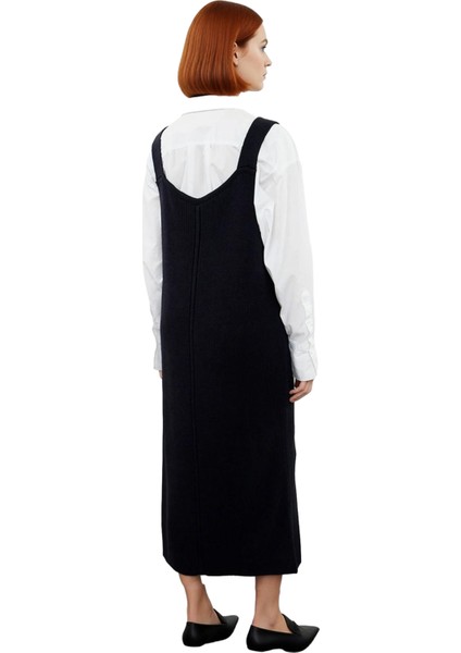 Kadın Gri Kolsuz V Yaka Jile Elbise Akrilik Midi Boy Orta Kalınlık Günlük Şıklıkta Ideal Seçim modelleri