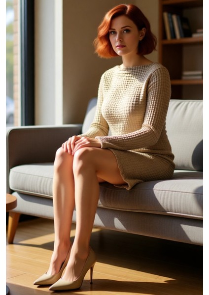 Kadın Polyester Elastan Karışımlı Dokulu Kayık Yaka Mini Elbise Günlük Şıklık Sunar Kaliteli