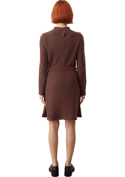 Kadınlar Için A Line Mini Elbise Dik Yaka Kemerli Uzun Kollu Selanik Örme Günlük Şıklık Kombin fiyatları