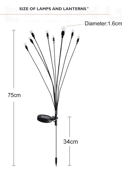 2 Paket 10 Kafalı Güneş Sallanan Ateş Böceği Lambaları Akıllı Işık Kontrolü Dış Mekan Su Geçirmez Toprak Fişi Bahçe Atmosferi Dekorasyonu fiyatları