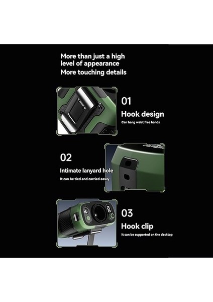 Portable Waist Fan 6000MAH Rechargeable Outdoor Neck &amp; Waist Clip Fan With Strong Wind Power Bank &amp; Lighting For Camping C modelleri