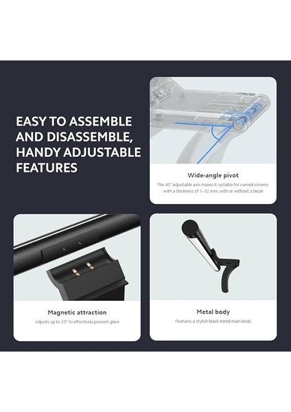 Mi LED Bilgisayar Monitörü Işık Çubuğu Siyah Ab BHR4838GL fiyatları