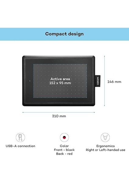 Basınca Duyarlı Kalemli Tek Kalem Tablet, Windows, Mac ve Chromebook Için Uygun, Küçük, Siyah / Kırmızı modelleri