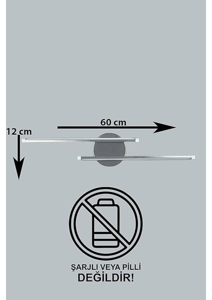 Aplik Modern Tasarım Gün Işığı Ledli Banyo - Mutfak - Salon LED Duvar Aplik (Gri) modelleri
