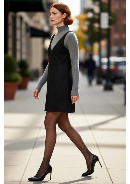 Şık Kadın Süet Dokulu Bej V Yaka Jile Mini Elbise Bodycon Kesim Kış ve Sonbahar Için Ideal modelleri