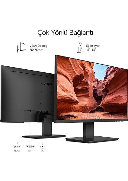 24N1A 24 Inç Monitör, Full Hd (1920X1080), 75HZ, 5ms, Hdmı, Full Hd, Vapanel, Flicker-Free, Hdmı, Vga, Siyah indirimleri