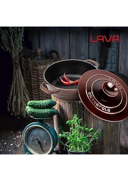 Döküm Yuvarlak Tencere Döküm Demir Kapak Experience Majolik Serisi ÇAP(Ø)28CM modelleri