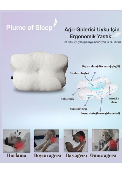 Plume Of Sleep Ergonomik Boyun Destekli Yastık fiyatları