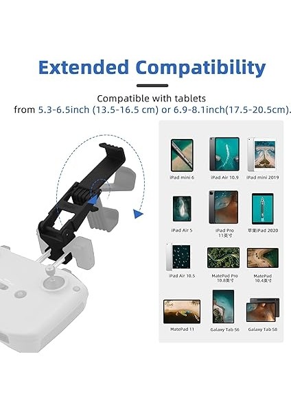 Djı Neo, Mini 4k, Mini 4 Pro, Mini 3/3 Pro, Mini 2 Se, Aır 3, Mavic 3 Pro, Mavic Air 2s Ayarlanabilir Uzaktan Kumanda iPad Mini/hava Aksesuarları Için Tablet Tutucu Montaj fiyatları