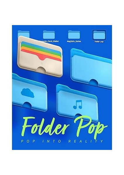 Caseology iPhone Için Magsafe Özellikli 3 Kartlı Manyetik Cüzdan Folder Pop Sky Blue Cloud - AFA07499 fiyatları