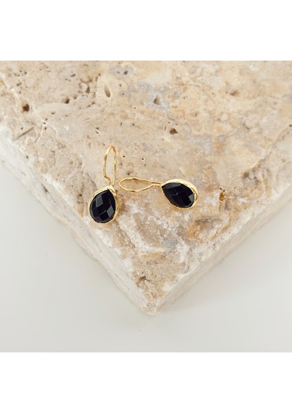 Siyah Oniks Doğal Taş Küpe fiyatları