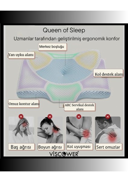 Queen Of Sleep Boyun Destekli Güzellik Yastığı