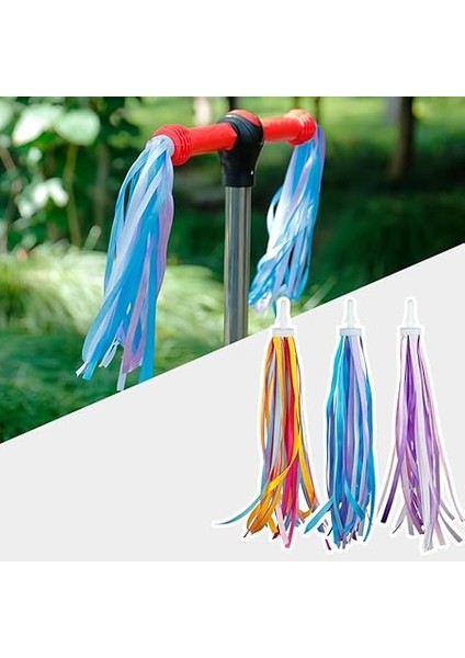 Renkli Bisiklet Püsküller Şerit Moda Bisiklet Gidon Flamalar Komik Çocuklar Çocuklar Için Süsler B indirimleri