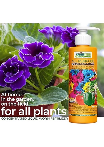 Sıvı Solucan Gübresi, Ev Bitkileri, Çiçekli Bitkiler, Meyve ve Sebzeler Için Üniversal Organik Sıvı Gübre Ceres Gmbh Tarafından Organik Sertifikalı, 500 ml fırsatları