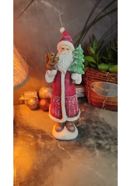 Çam Ağaçlı Noel Baba Polyester Biblo Model 2 modelleri