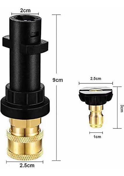 Basınçlı Yıkama Tabancası Adaptörü, 1/4” Püskürtme Nozulu Uç Setleri, Basınçlı Yıkama Adaptör Seti, Karcher K2 - K7 Serisi Için 5 Püskürtme Nozullu Hızlı Bağlantı Turbo Nozulu fiyatları