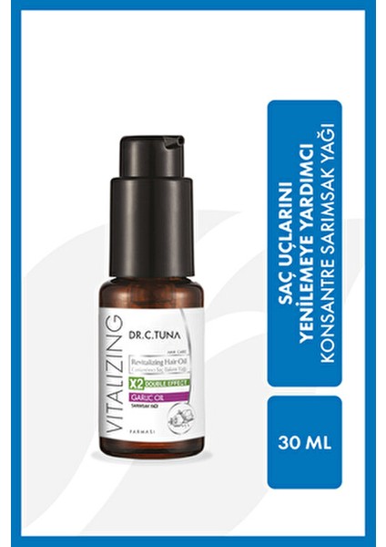 Dr. C. Tuna Vitalizing Saç Bakım Yağı Dökülme Karşıtı Etki 30 ml Sarımsak Yağı