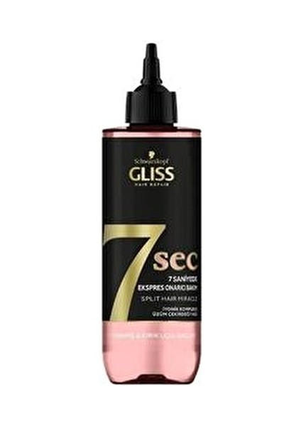 7sec Sıvı Krem Yıpranmış Saçlar İçin Hızlı Onarım 200 ml Parlaklık Kazandırır