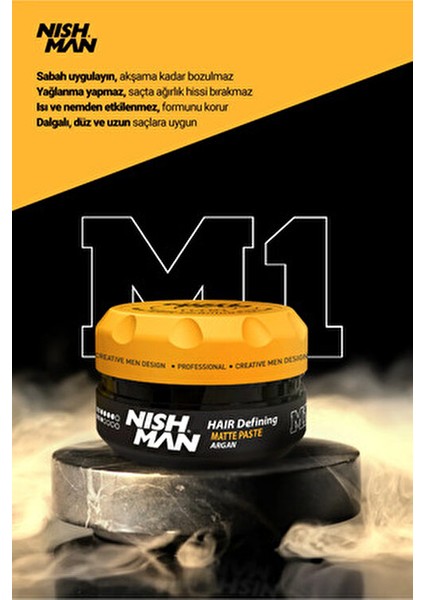 Saç Şekillendirici Mat Pasta Wax Normal Saçlar İçin 100 ml Argan Yağlı