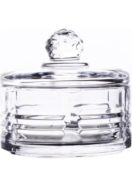 Lüx Kristal Kapaklı Cam Şekerlik &amp; Cam Lokumluk, Kesme Cam Lüx Şekerlik 10CM*10.5CM - (4 Model) (06648) indirimleri