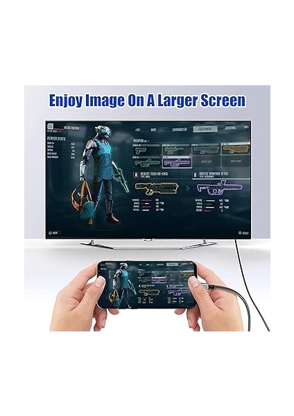 Type-C To HDMI Kablosu 4K 2m, Usb-C Erkek – HDMI Erkek, Thunderbolt 3/4 Uyumlu, Surface Pro 7/8/9, iPad Pro/air 2020/2022, Huawei Mate 40, 1.8 Metre fırsatları