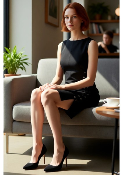 Kadın Denim Kolsuz Mini Elbise A Line Kesim Kuşgözü Bağlama Detaylı %100 Pamuklu Rahat Şık fırsatları