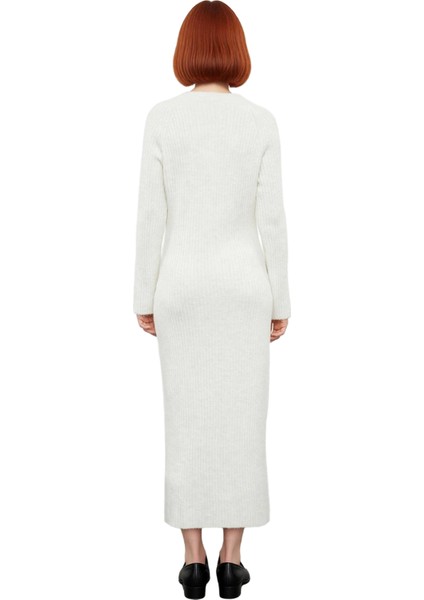 Kadınlar Için V Yaka Maxi Boy Triko Elbise Uzun Kollu Rahat Shift Kalıp Kışlık Günlük Şıklık fırsatları