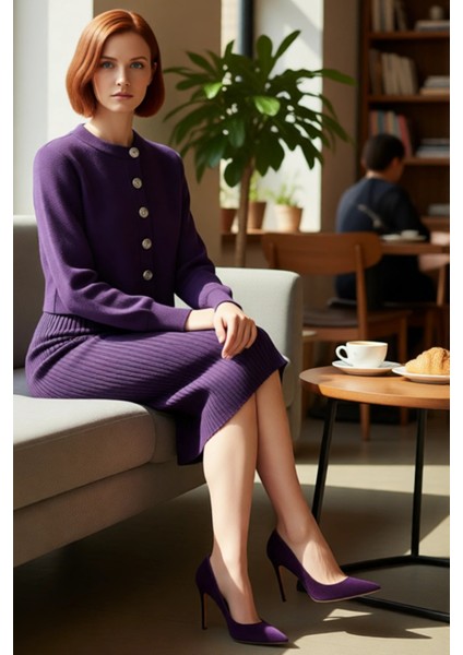 Kadın Gri Midi Bodycon Triko Elbise ve Kısa Hırka Ikili Takım Sonbahar Kış Stili Kaliteli Şık fiyatları