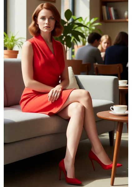 Kadın Kruvaze Yaka Kolsuz Mini Elbise Ofis ve Özel Davetler Için Şık Dokuma Tasarım Kaliteli fiyatları