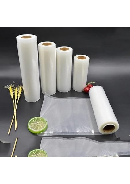 10 Metre (2 Adet 30CM x 5 Metre) Gofrajlı Tırtıklı Rulo Vakum Poşeti 2'li Bobin Vakumlama Folyosu Vakumlu Rul, Bpa Içermez, Tüm Vakumlama Makineleri Için, Kaynatılabilir, Tekrar Kullanılabilir… modelleri