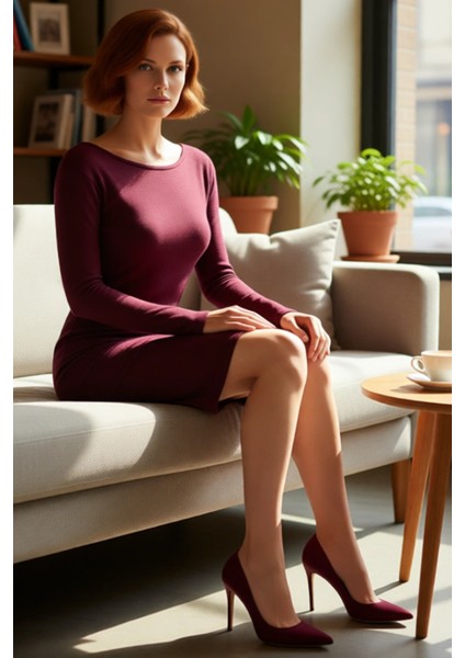 Kadınlar Için Bodycon Fitilli Örme Uzun Kollu Sırt Dekolteli Mini Kışlık Şık Günlük Elbise fiyatları