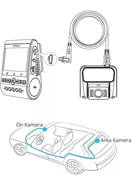 A129 Plus Araç Kamerası Için Arka Kamera Kablosu 8 Metre modelleri