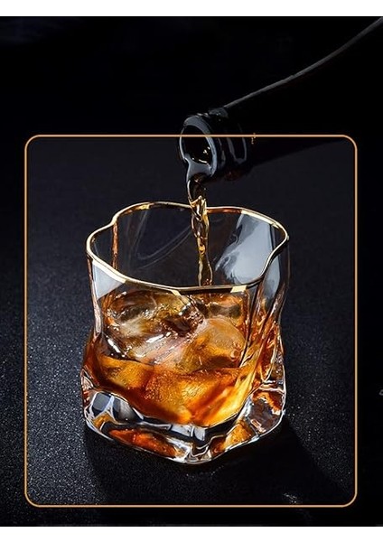 8.5x8.5cm Ev Cam Düzensiz Su Bardağı Viski Bardağı Bira Bardağı Kristal Kayalar Gözlük Viski Bourbon Cam Içme Likörü Irlanda Votkası Konyak (Çok Renkli) indirimleri
