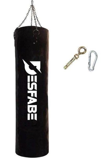 Boxing Star 120X32 cm Zincirli Boks Kum Torbası Siyah+Askı Aparatı