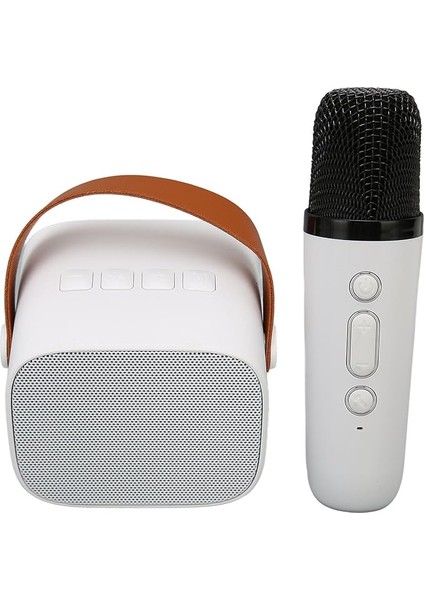 Hoparlör Mikrofon Seti, Retro Retro-Retro Ses Ses Karaoke Makinesi, Yetişkinler Için Dış Için Uzun Mesafeli Ayarlanabilir Kararlı Hacim (Whıte)
