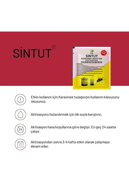 Adet 25 gr Sintut Karasinek Tuzağı Için Çekici Yem | 1200 Gr. fırsatları