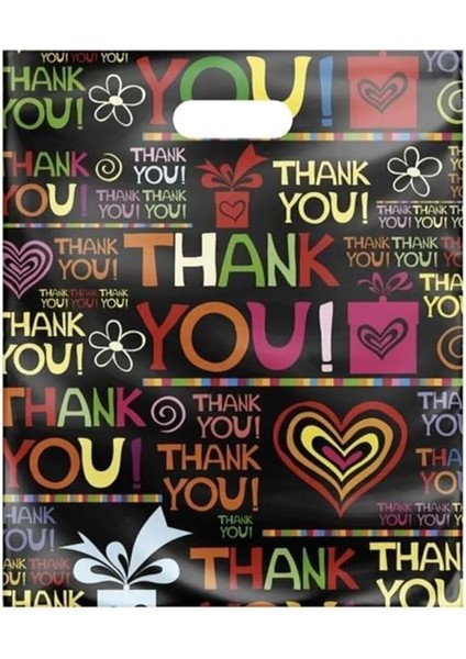 Tiri Store Çok Renkli Takviyeli Mağaza Poşeti 2 No 26X38 cm 50 Adet, Çok Renkli