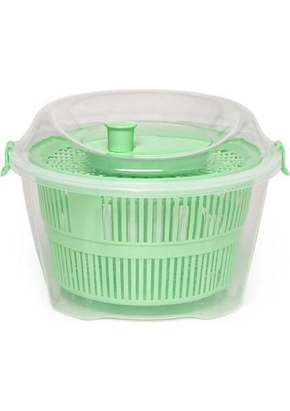 4.4 Litre Büyük Boy Vega Salata Kurutucusu - Sebze Kurutucu - Meyve Kurutucu - Süzgeç - Salata Kurutma Aleti - Pp+ (Yeşil)
