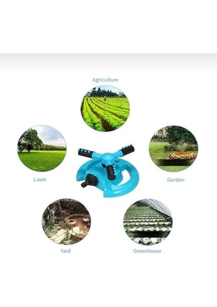Otomatik 360° Dönen Fıskiye 3 Kollu Ayarlanabilir Bahçe Sulama Sistemi Sehpalı modelleri