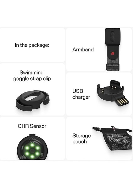 Verity Sense - Optik Kalp Atış Hızı Monitörü Kol Bandı Her Spor ve Egzersiz Için - Ant+, Çift Bluetooth - Yüzme Modu - Peloton, Zwift ve Spor Salonu Ekipmanları ile Uyumlu, Siyah, M-Xxl modelleri