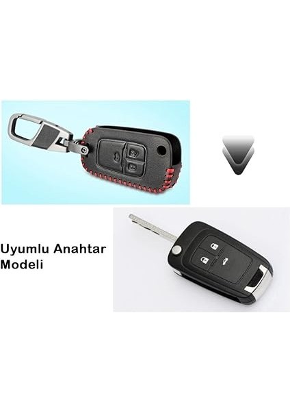 Deri Anahtar Kılıfı (Chevrolet Cruze, Captiva, Aveo ile Uyumlu) fırsatları
