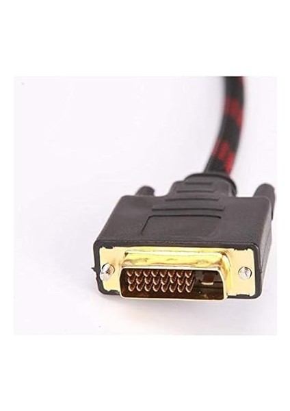 HDMI To DVI 24+1 Çevirici Dönüştürücü Örgülü Monitör Kablosu 1.5m 4600 modelleri
